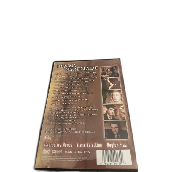 Classic Cary Grant Irene Dunn Penny Serenade DVD - Picture 1 of 3
